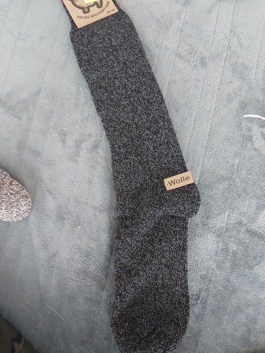 Skarpety zakolanówko wełniane