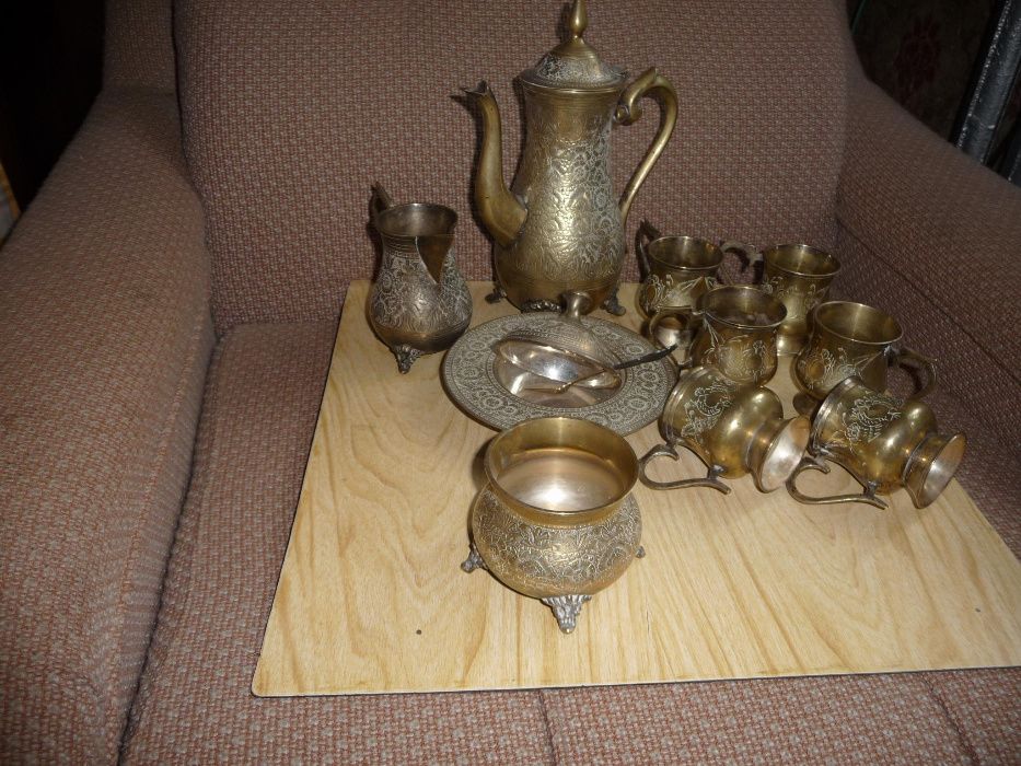 Сервиз мельхиор на 6 персон Индия индийский новый сервіз Індія