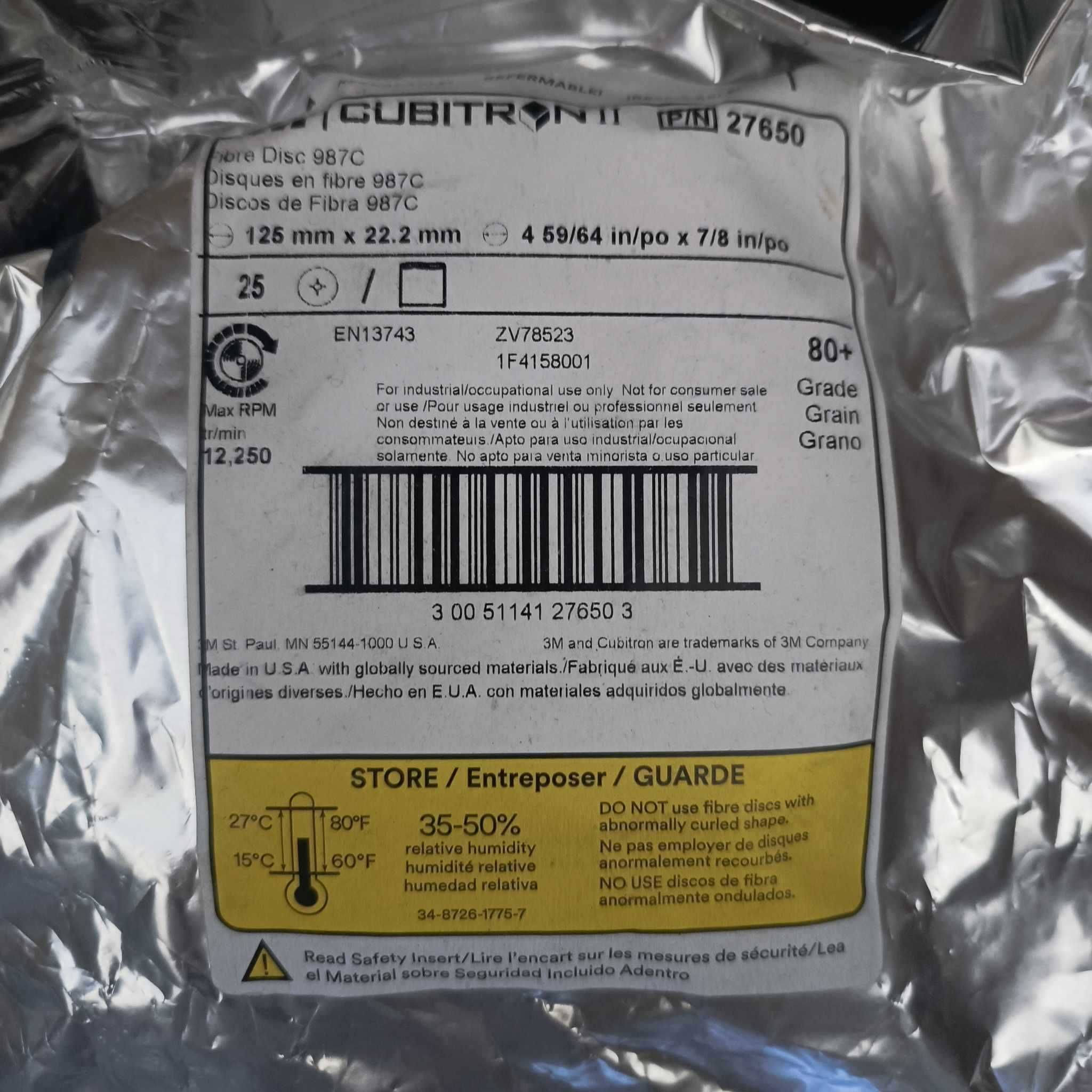 3M CUBITRON ll fibra 987c P36+P60+P80+ dysk fibrowy ORYGINAŁ FAKTURA