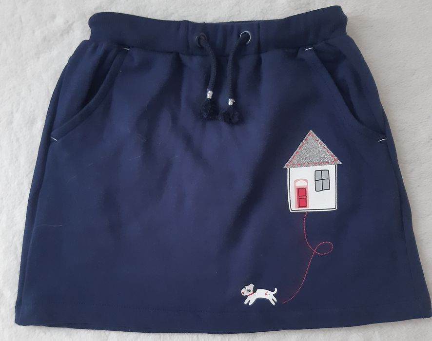 Spódnica granatowa 5 10 15 r. 128 NOWA