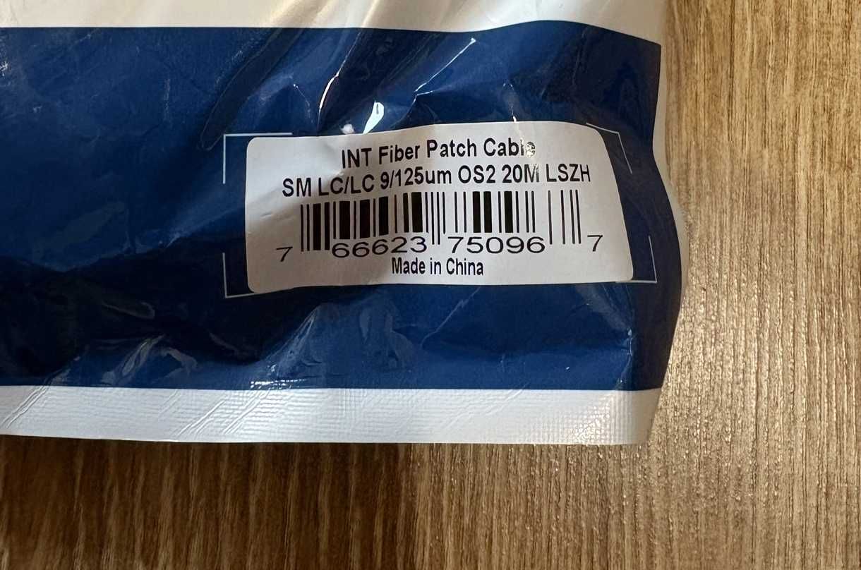 Patchord światłowodowy LC-LC OS2 SM duplex 20m