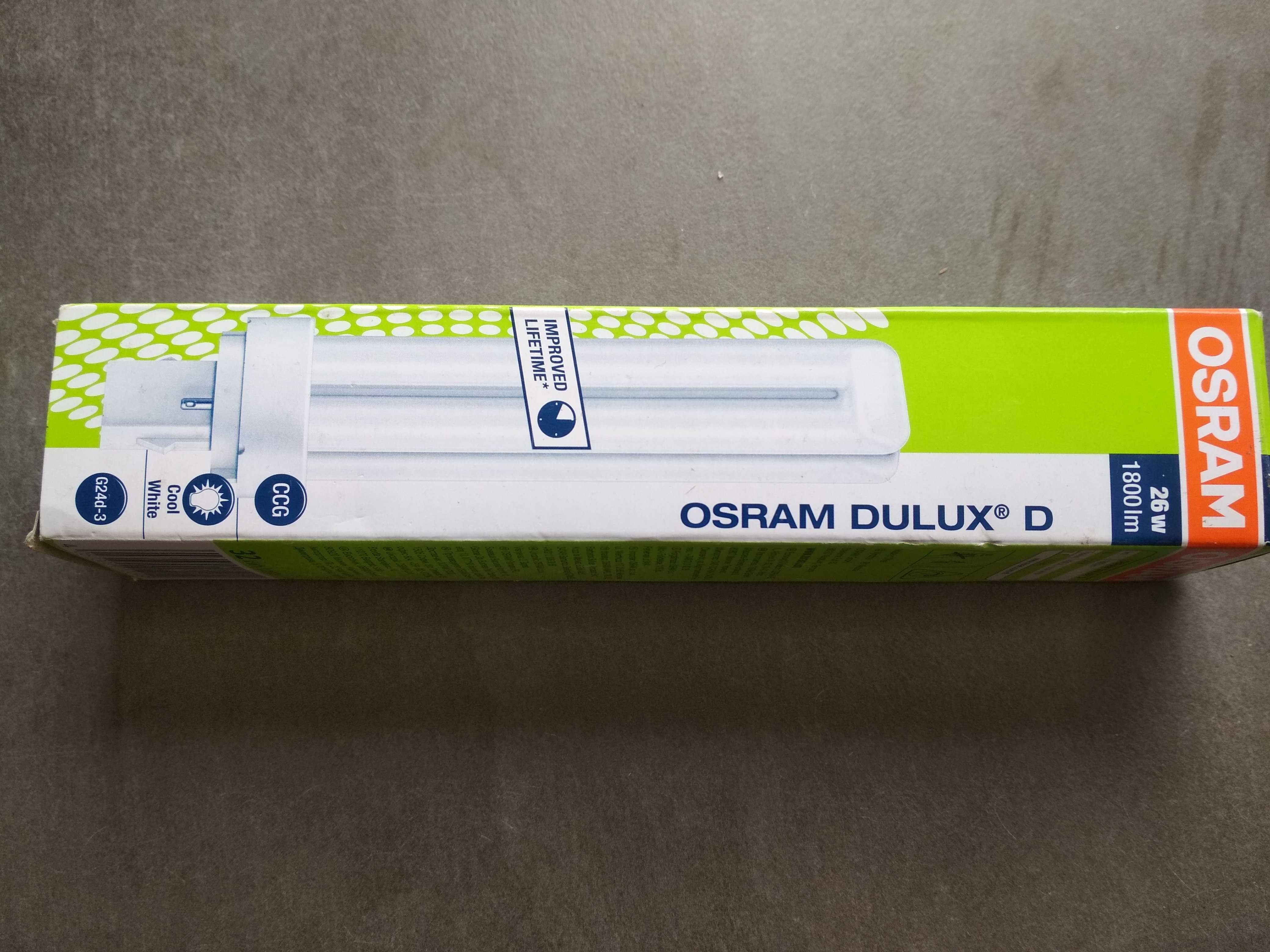 2 Lâmpadas economizadoras OSRAM Dulux D 18W e 26W