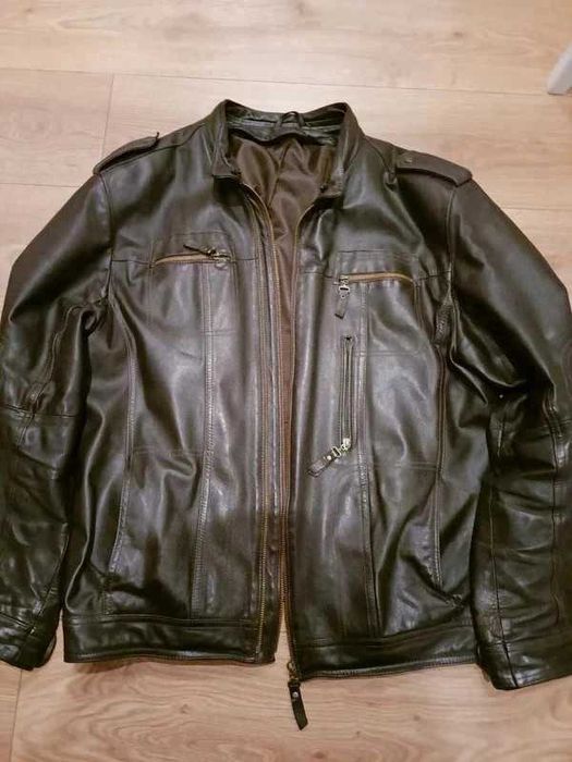 Kurtka skórzana męska brązowa rozm.XL