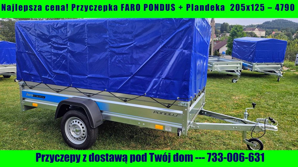Przyczepa Samochodowa FARO PONDUS 2630x1300 *** Dostawa pod DOM ***