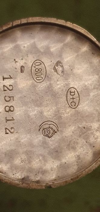 Zegarek srebrny stary kieszonkowy