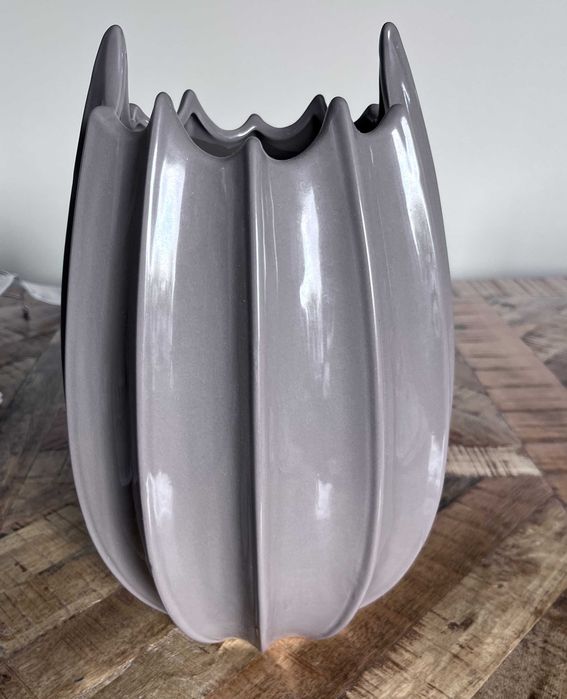 Wazon ceramiczny szary duży 31cm