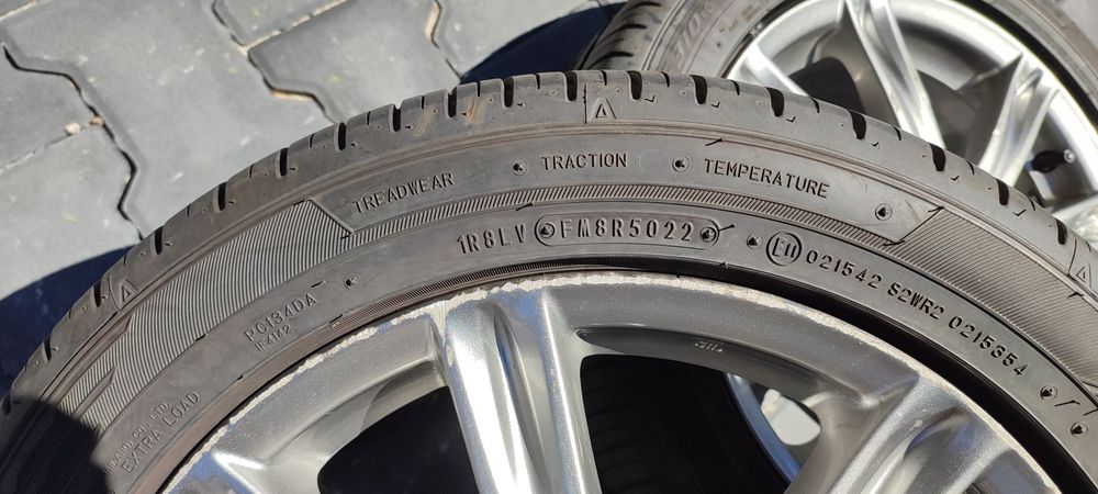 16"6J 4x100 koła Toyota Yaris Vitz, z oponami letnimi Falken 195/50R16