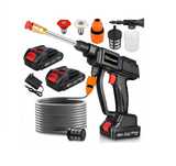 Myjka ciśnieniowa 30 bar 500 W | Wąż 5m | 2x Bateria 3000mAh |3 Tryby