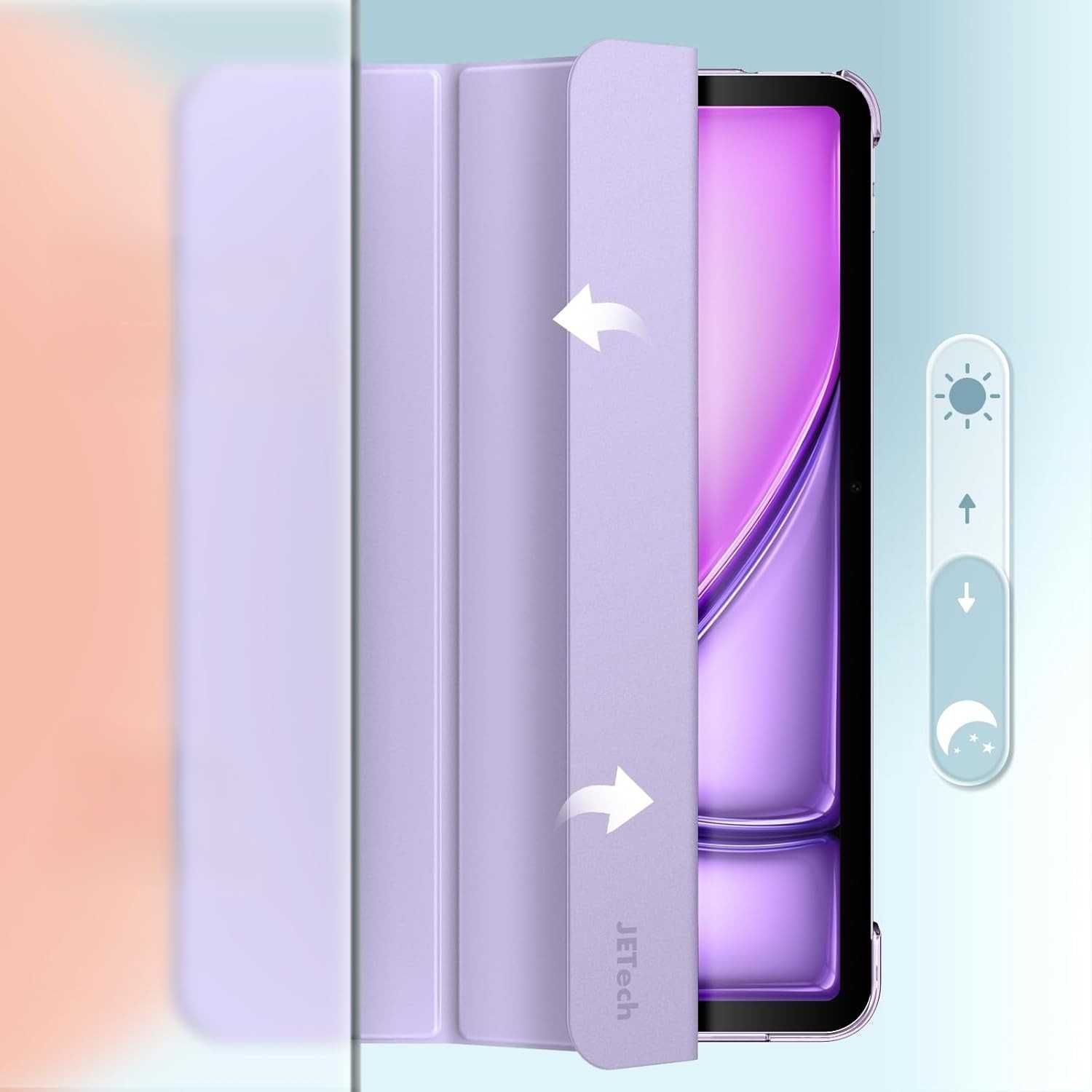 JETech Etui iPad Air 11"/10,9" (2025–2020) | Jasny Fiolet | Smart Case
