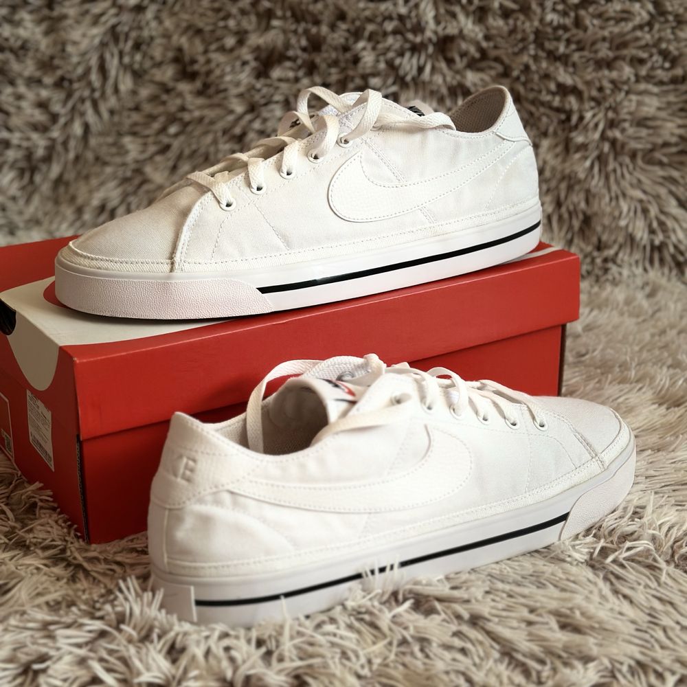 NIKE court legacy cnvs чоловічі кеди кросівки снікерси білі найк 45