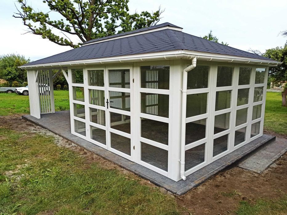 Altana ogrodowa z tarasem Ogród zimowy z altaną 8x4