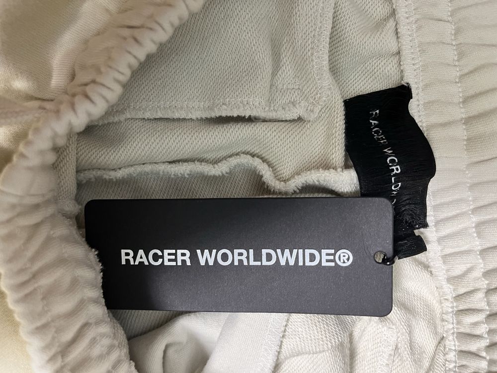 Racer worldwide track pants beige and gold