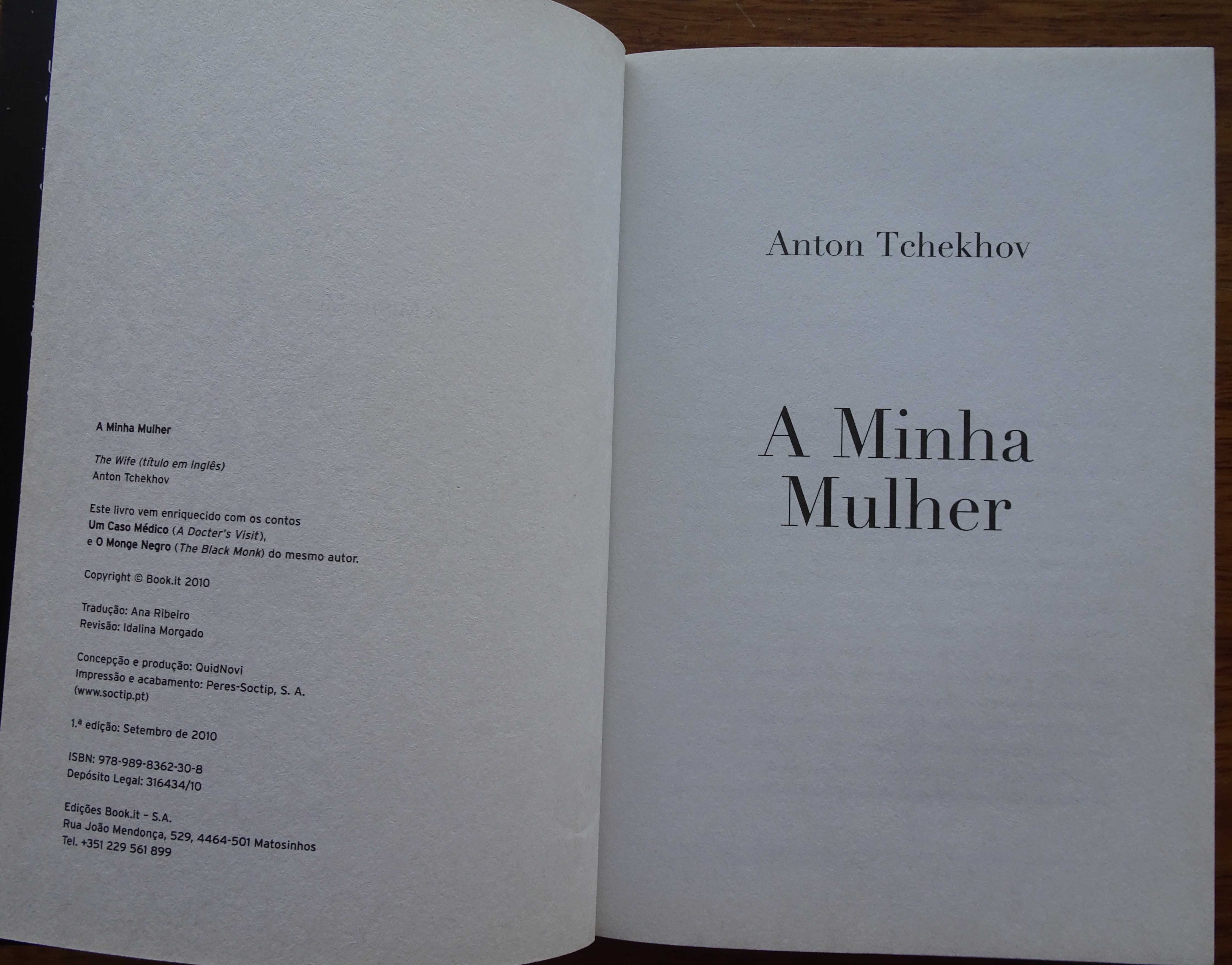 A Minha Mulher de Anton Tchekhov - 1ª Edição 2010
