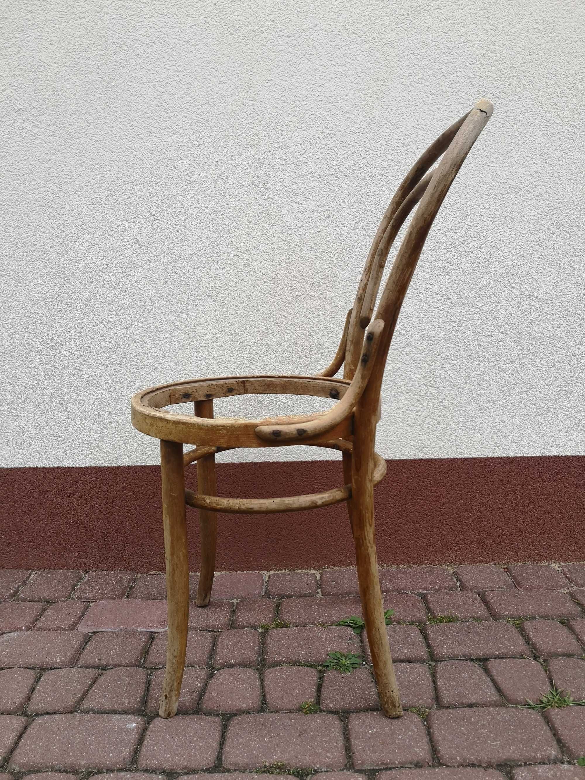 2 drewniane krzesła + gratis drewniania gięta rama krzesła