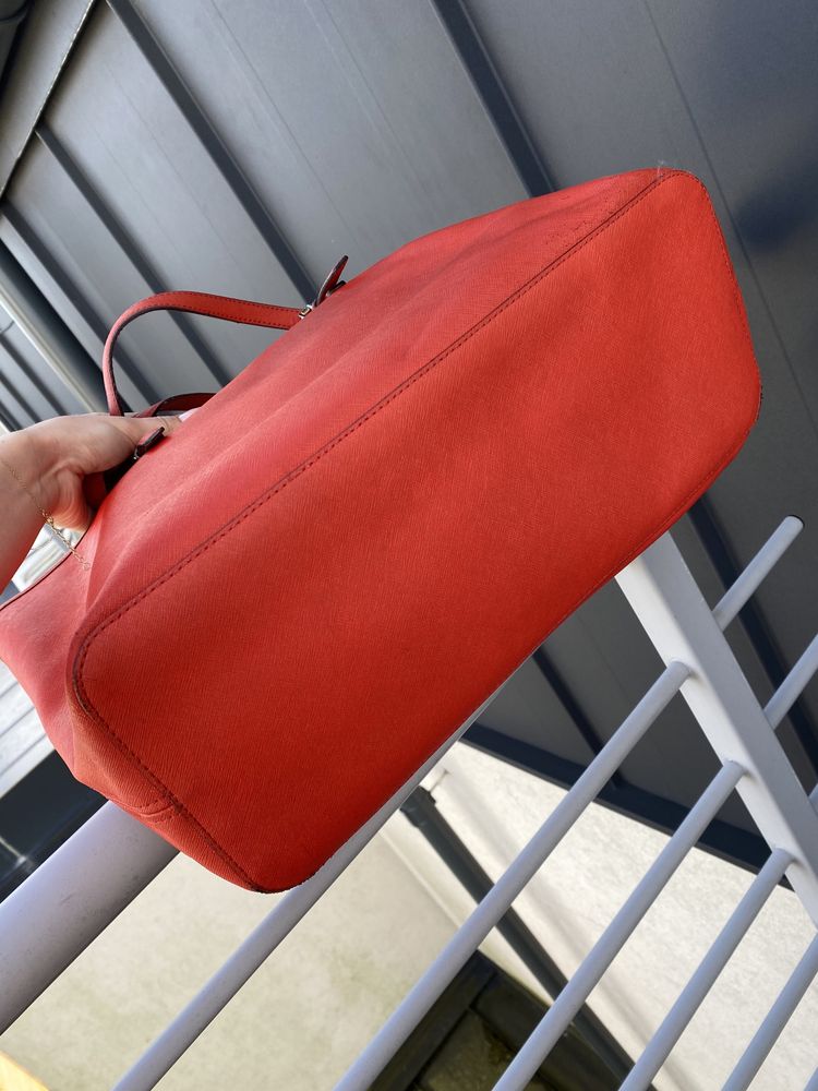 Oryginalna shopperka skórzana michael kors