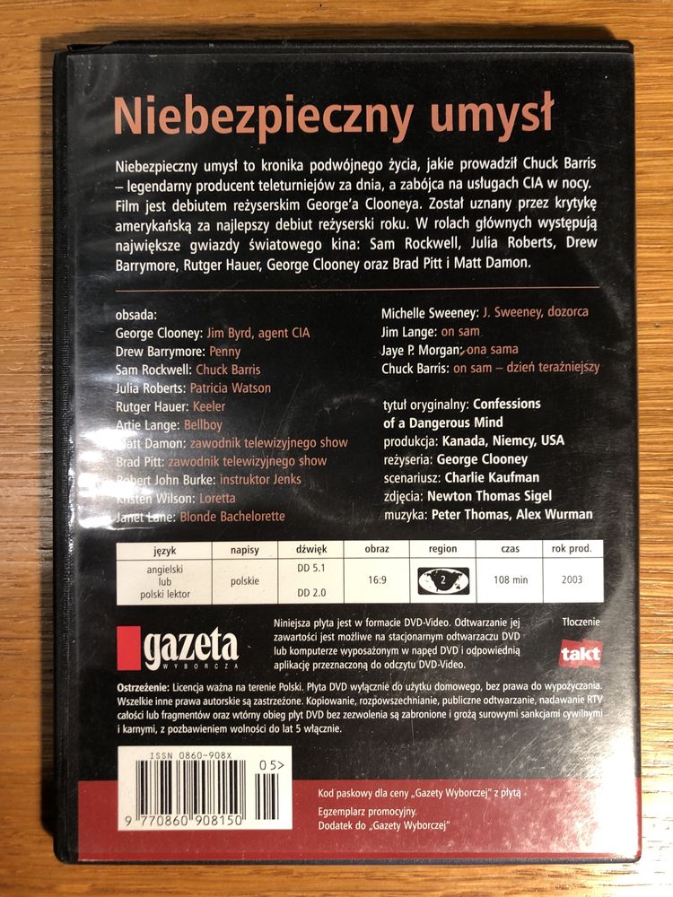 Film dvd niebezpieczny umysł