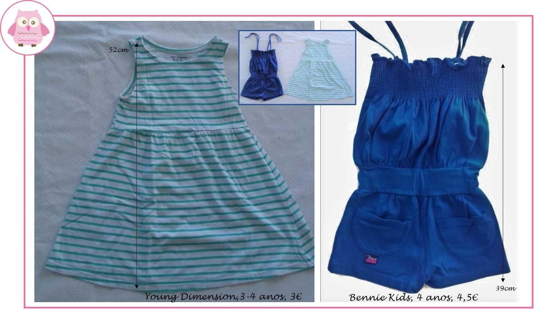 3-4Anos Menina Primavera/Verão - Saias e vestidos