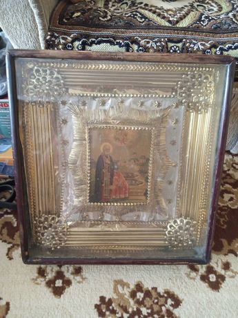Икона Святой Преподобный Сергий Радонежский У Гроба Родителей