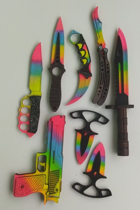 Набір дерев'яних ножів з ігри CS:GO. Набір ножів #Дерев'яна зброя.#