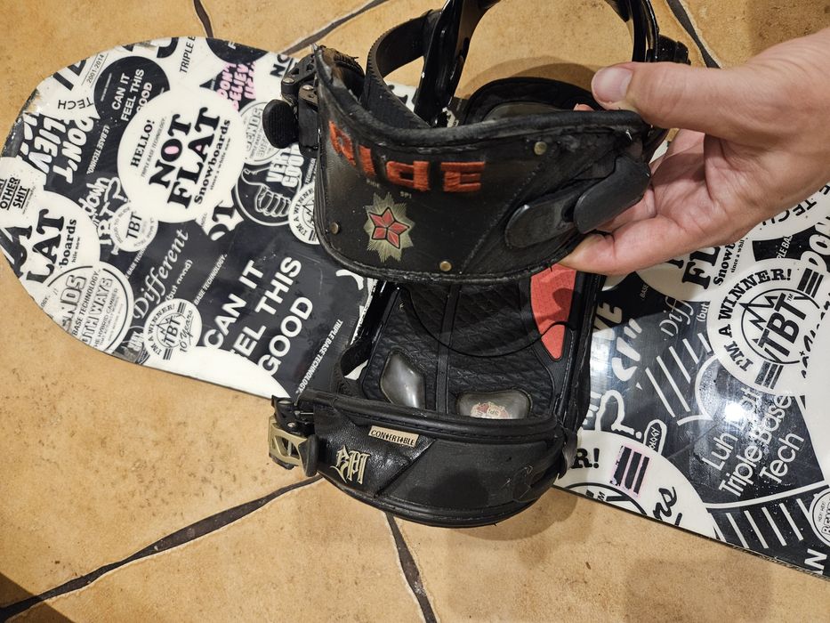 Deska snowboardowa TBT 138 cm + wiazania Ride