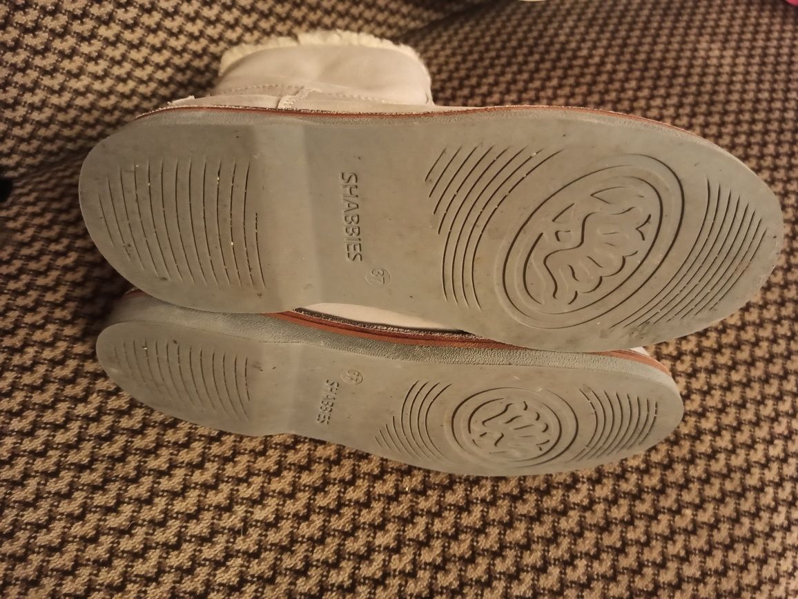 Shabbies amsterdam Botki buty wełna wełniane 37