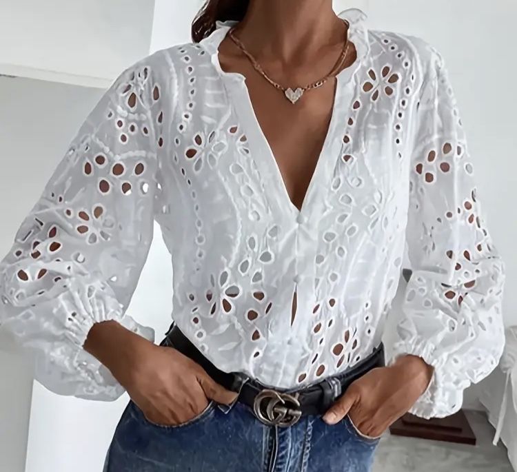 Блуза мереживна 56 р.