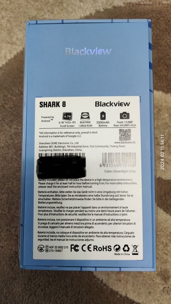 Blackview SHARK 8  8gb.-128gb.