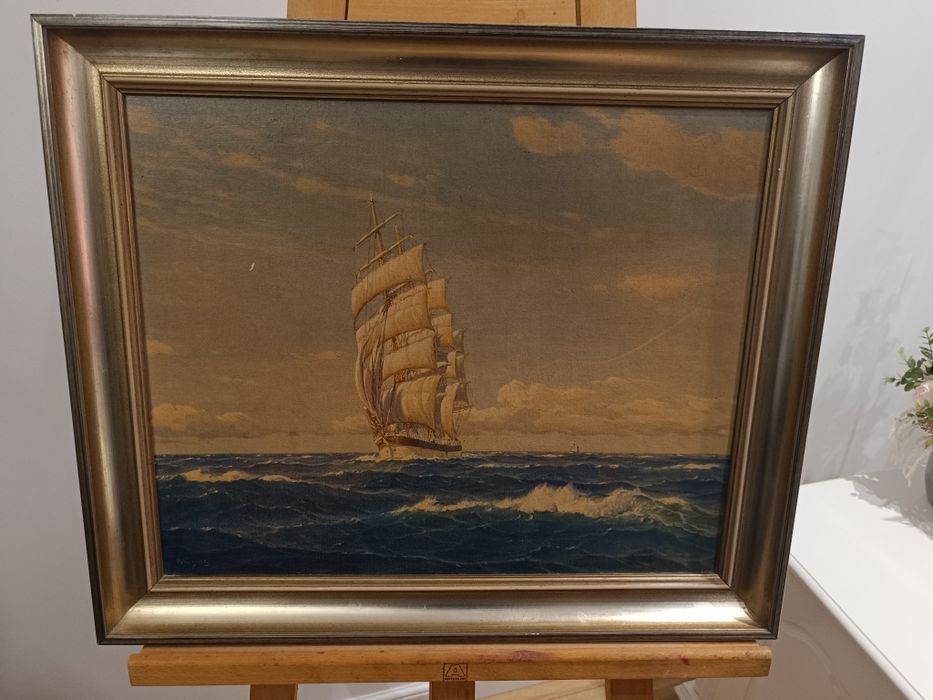 Obraz wydruk żaglowiec vintage