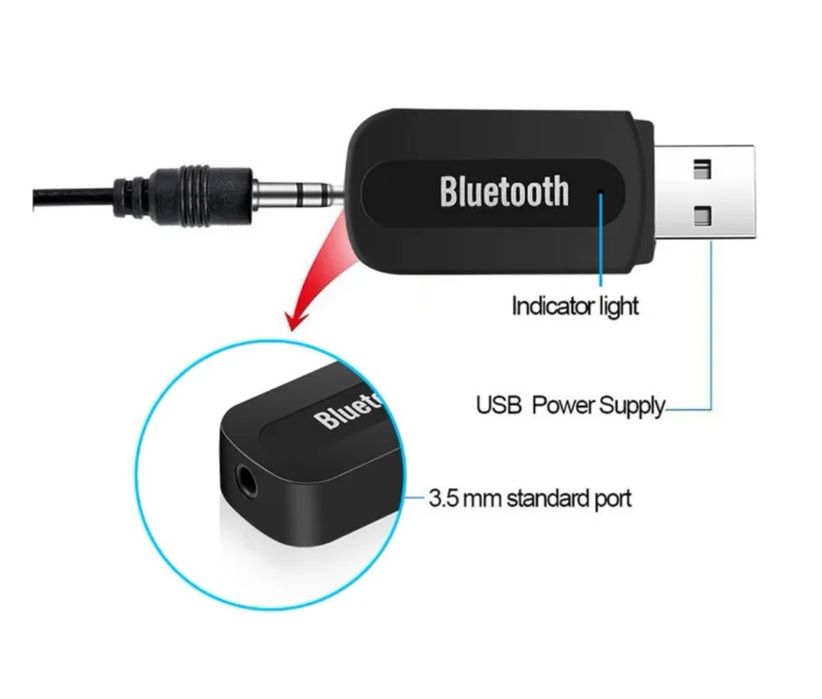 Odbiornik audio Bluetooth z kablem 3.5mm BT-163