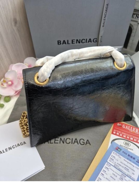 Сумка чорна 25 см шкіра