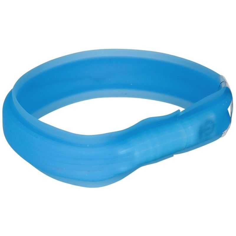 Obroża LED Trixie USB Flash, długa sierść XL niebieska
