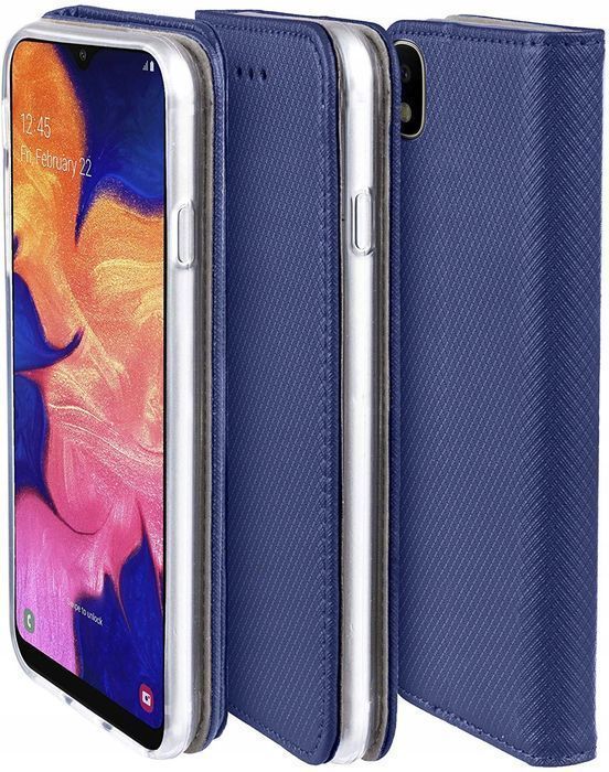 Etui Z Klapką Case Pokrowiec Do Samsung Galaxy A10 Niebieski