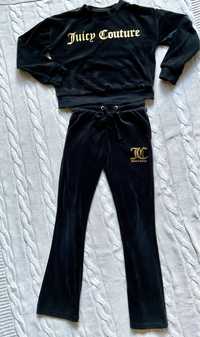 Czarny aksamitny dres dla dziewczynki marki  Juicy Couture  134/140 cm