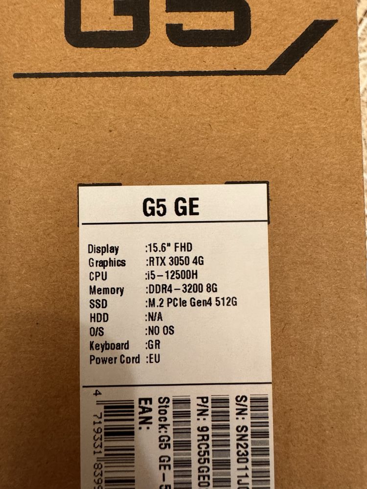 Ноутбук Gigabyte G5 Intel i5-12500H | RTX 3050 | 16 GB