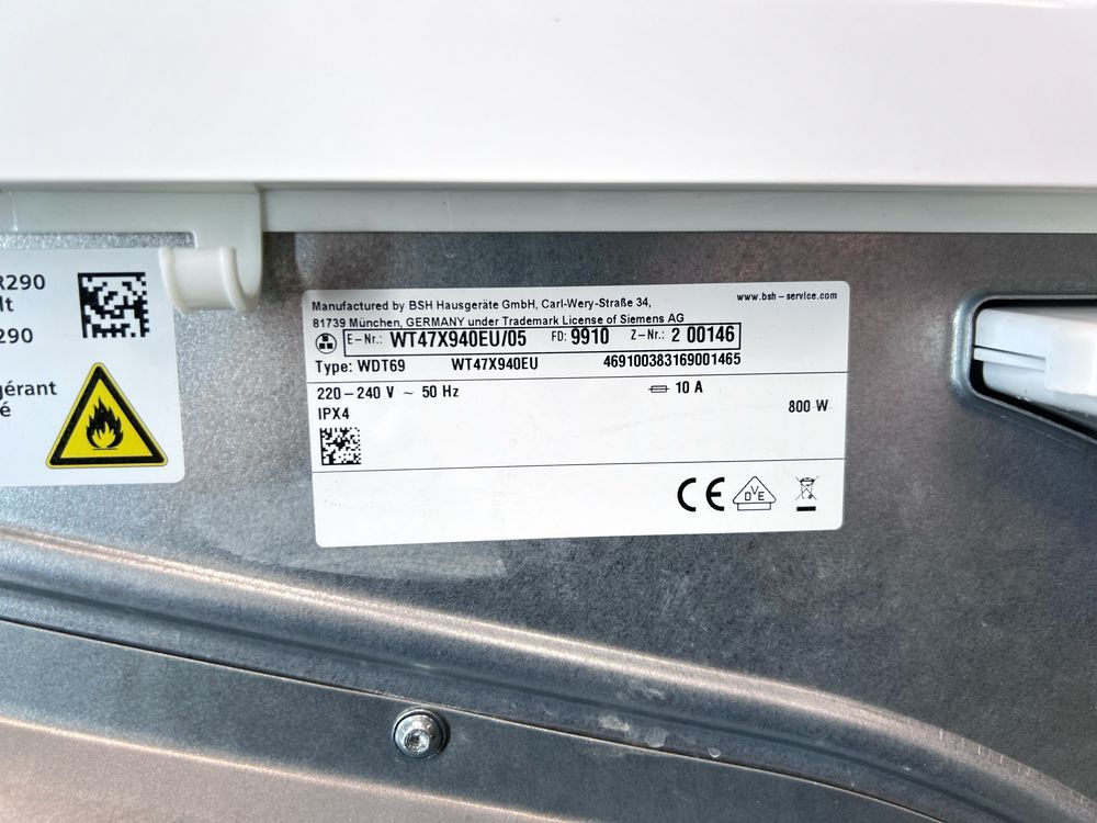 СМА Siemens Avantgarde  WT47X940EU 9кг WiFi Укр I Рус язык Premium EU