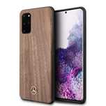 Etui Mercedes Wood Line Walnut Na Samsung Galaxy S20+ - Brązowe