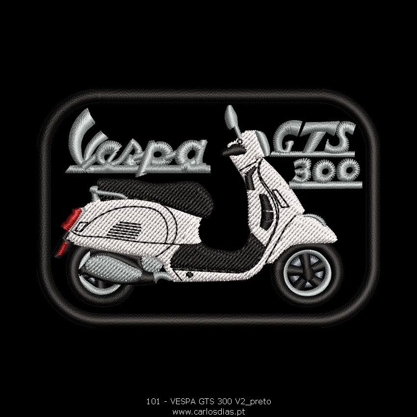 Vespa em bordado