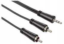 HAMA Kabel Jack 3,5mm Mini Jack - 2X Cinch RCA 5m Adapter