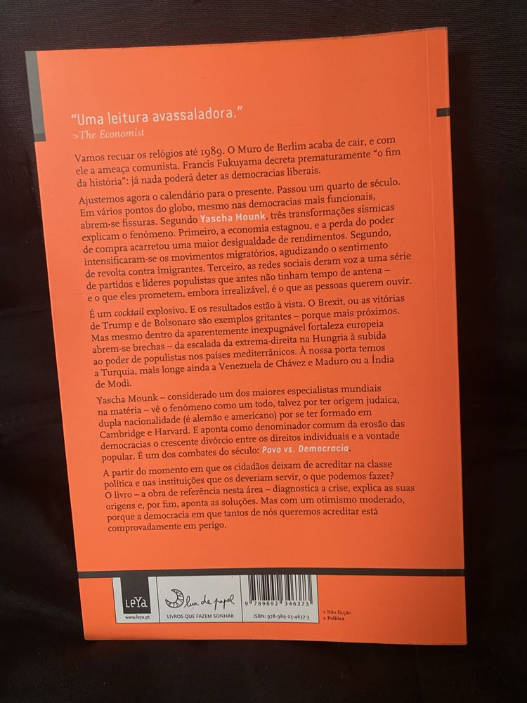 Livro “Povo Vs. Democracia” - Yascha Mounk
