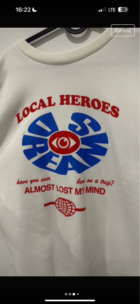 Bluza local heroes crewneck biały