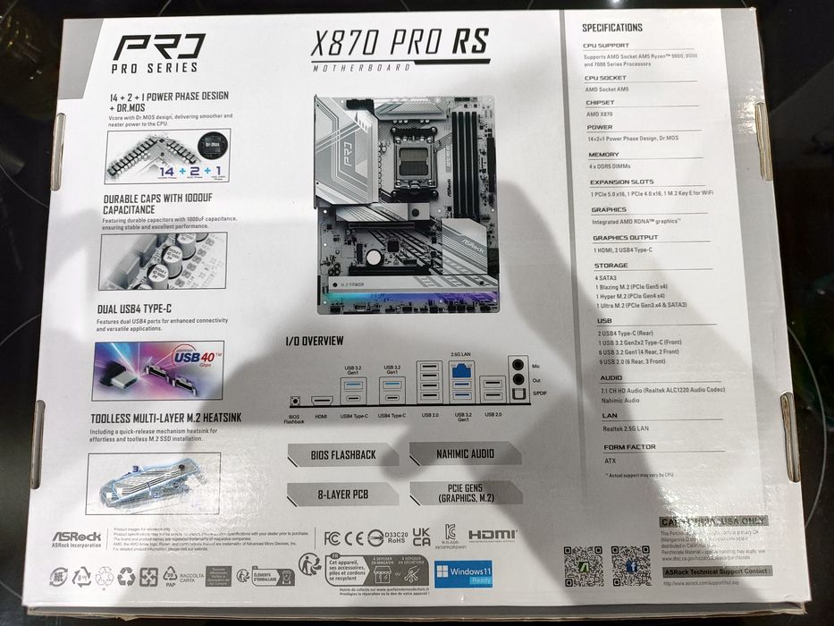 Asrock x870 Pro RS, zakupiona 01.07, przeszedłem na x870e