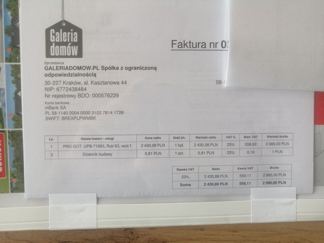 Gotowy projekt  bud. Dom przy Rubinowej 9 odbicie lustrzane