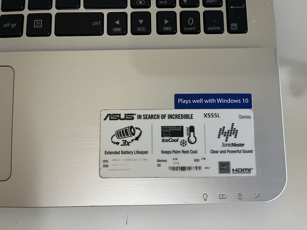 Laptop Asus - X555L - Core i5, 8 GB