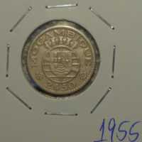 Moçambique - moeda de 2,5 escudos de 1955