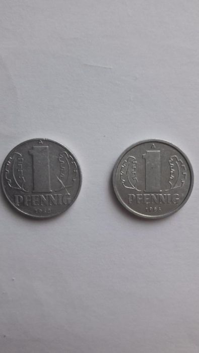 1 PFENNIG 1968 и 1986