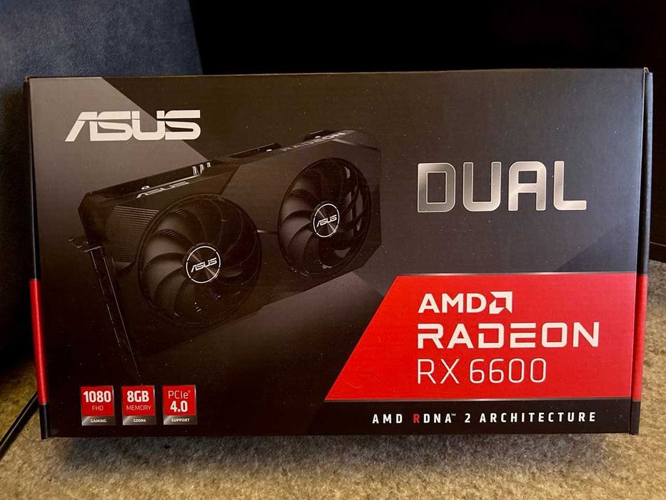Відеокарта Asus Radeon RX 6600 Dual V2 8GB   (ГАРАНТІЯ ДО 16.10.2027)