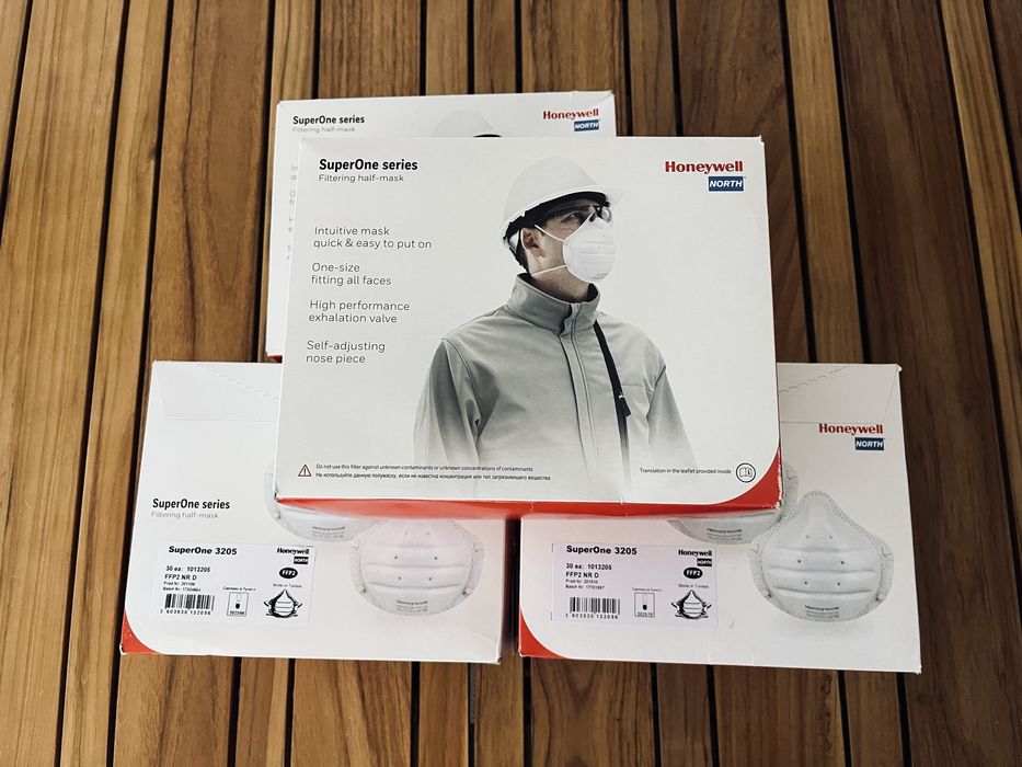 Máscaras FFP2 Honeywell 3205 - caixas com 30 un.