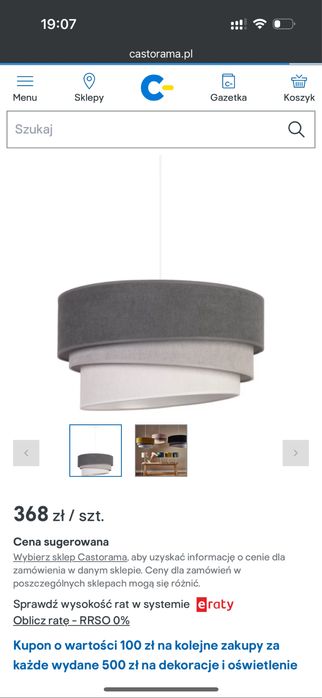 Klosz do lampy wiszacej