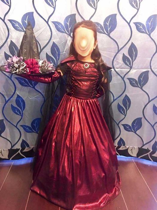 Kostium strój Hallowen karnawał witch wróżka 5-7 lat rozmiar 116