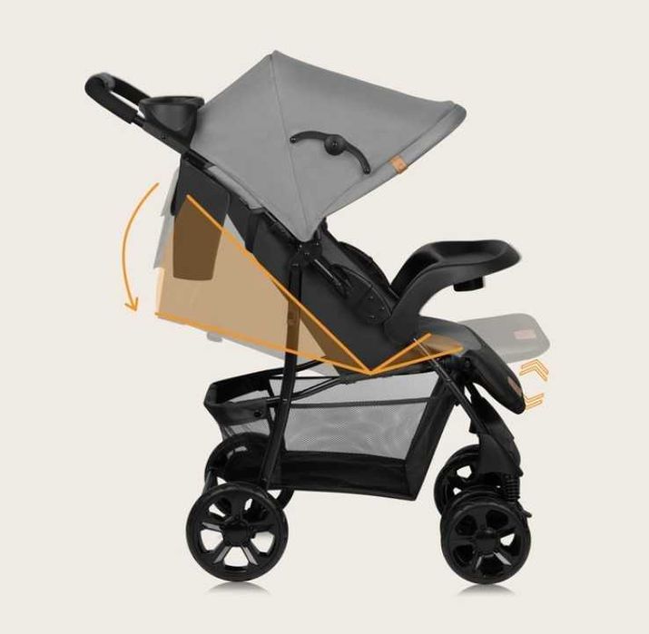 WÓZEK Spacerowy Spacerówka LEKKI Składany Duże Koła + TORBA